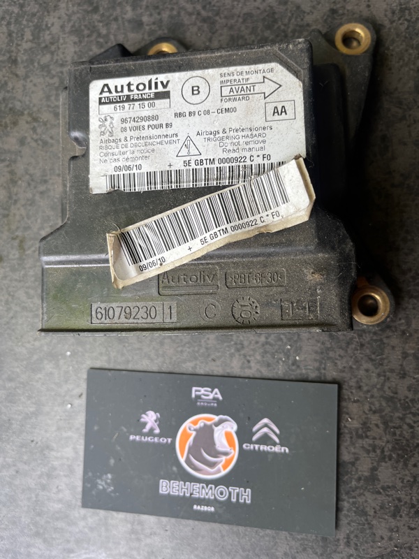Блок управления SRS Peugeot Partner 9674290880 Б/У