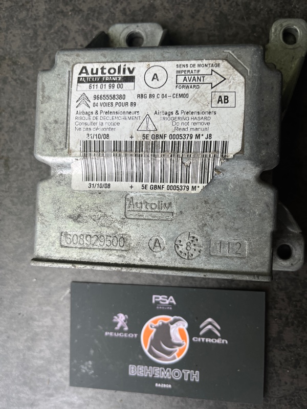 Блок управления SRS Peugeot Partner 9665558380 Б/У