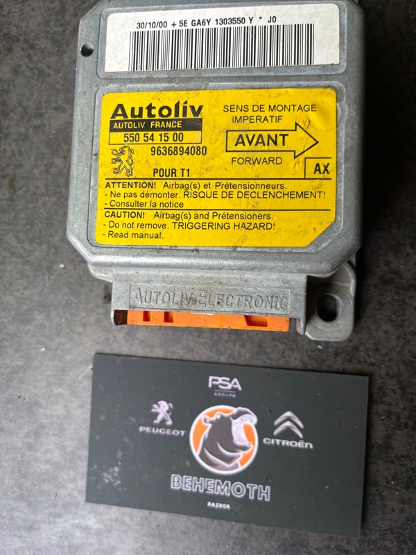 Блок управления SRS Peugeot 206 9636894080 Б/У