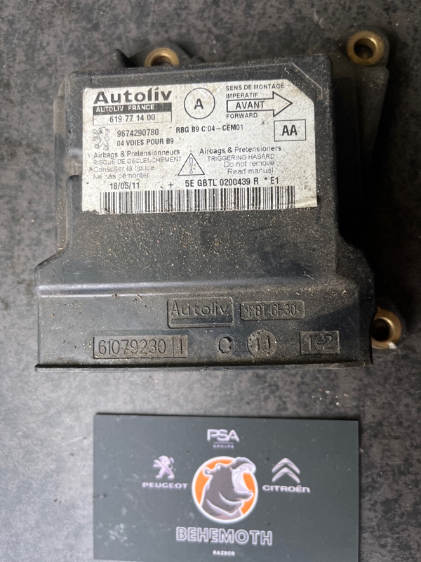 Блок управления SRS Peugeot Partner 1.6 9674290780 Б/У