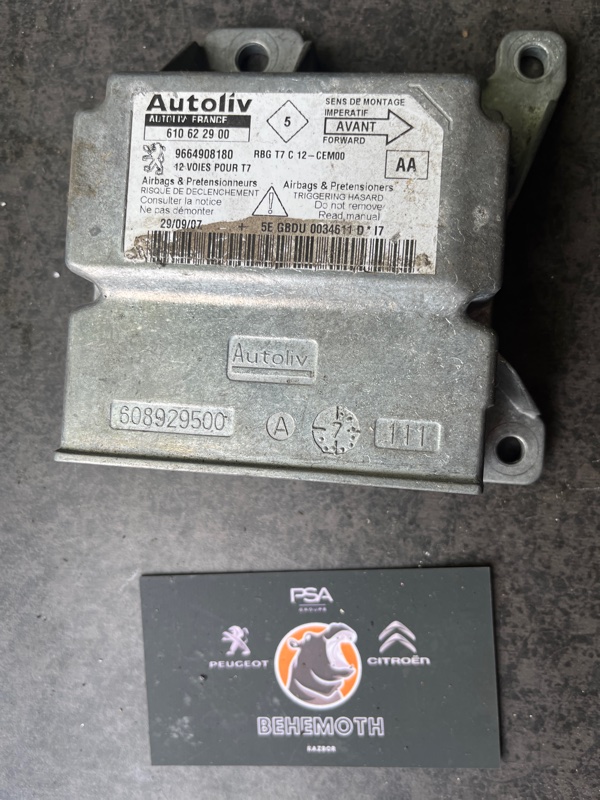 Блок управления SRS Peugeot 308 9664908180 Б/У