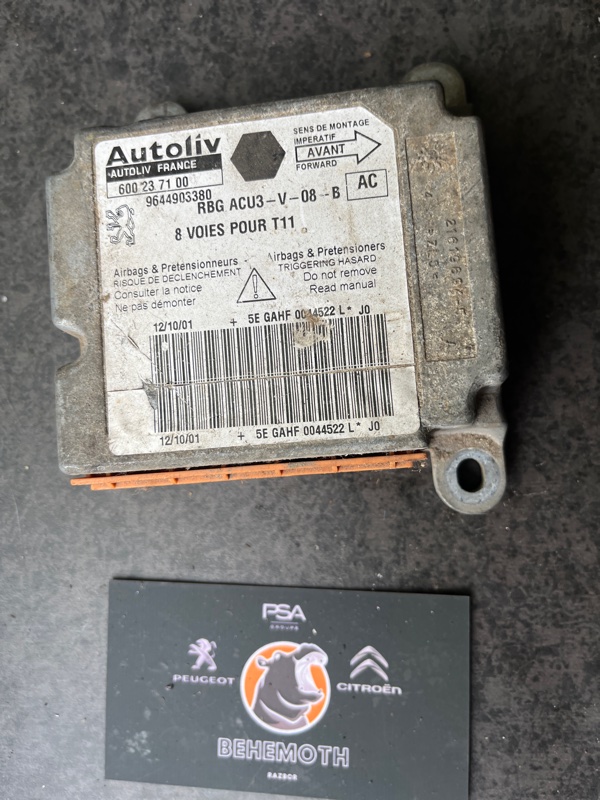 Блок управления SRS Peugeot 206 9644903380 Б/У