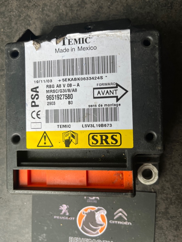 Блок управления SRS Citroen C3 9651927580 Б/У
