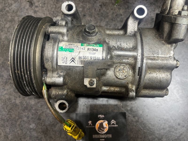 Компрессор кондиционера Peugeot 206 1.4 9655191580 Б/У