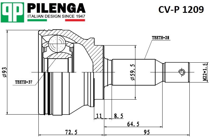 Шрус наружный передний Outlander