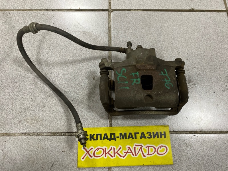 Суппорт Nissan Tiida Latio SC11 HR15DE 01.2008 передний правый (б/у)