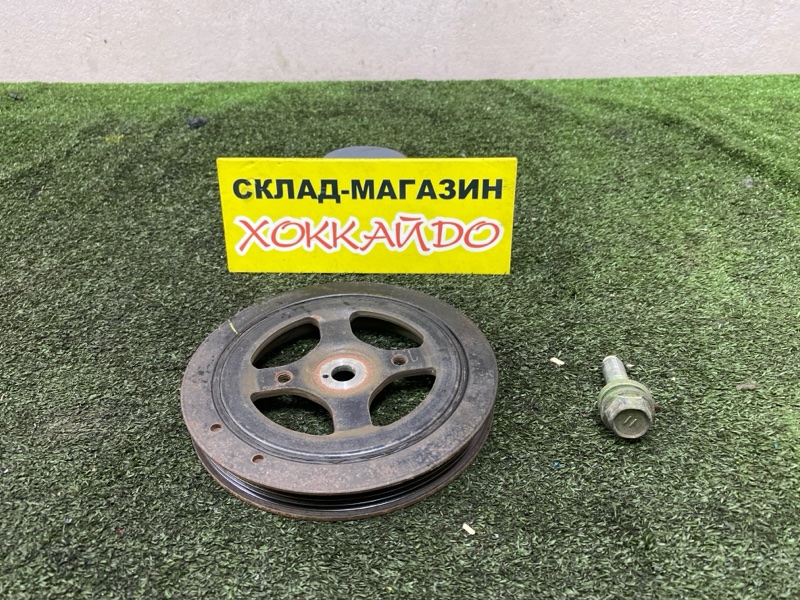 Шкив коленвала Toyota Corolla Fielder NZE121G 1NZ-FE 09.2002 (б/у)