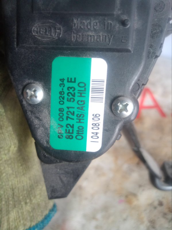 Педаль газа для AUDI A4 8EC BWE, 8E2721523E, 8E2 721 523E, 8E2721523E, 8E2 721 523E 5 ракурс Педаль газа для AUDI A4 8EC BWE, 8E2721523E, 8E2 721 523E, 8E2721523E, 8E2 721 523E 5 ракурс