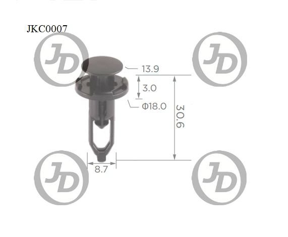 Клипса крепежная TOYOTA JKC0007 новая