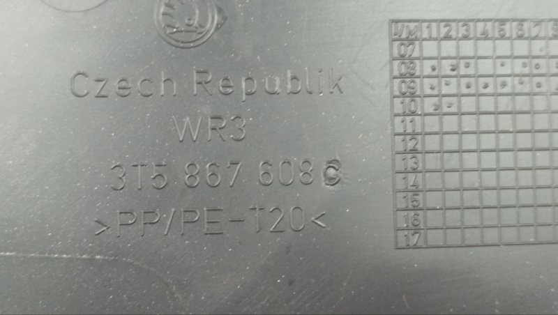 Обшивка двери багажника Superb