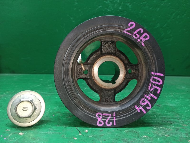Шкив коленвала TOYOTA HIGHLANDER GSU40 2GR-FE (б/у)