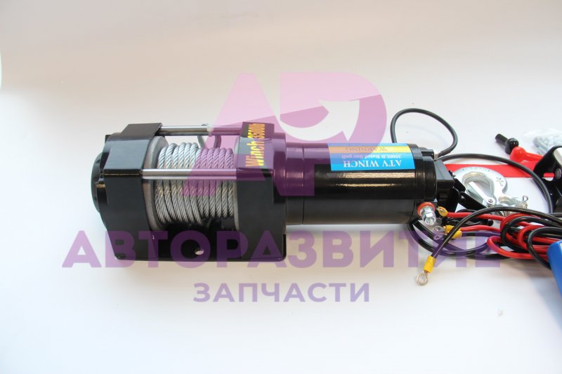 Электрическая лебедка ATV 3500lbs (стальной трос) EW
