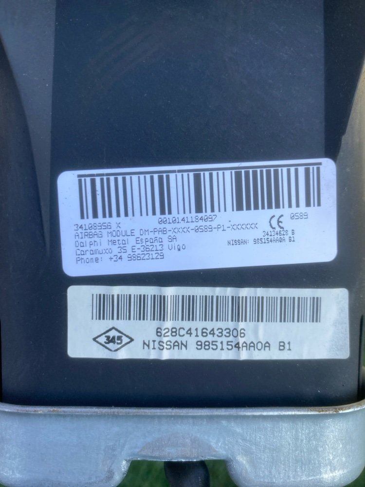 Подушка безопасности пассажира Almera 2014 G15 K4M