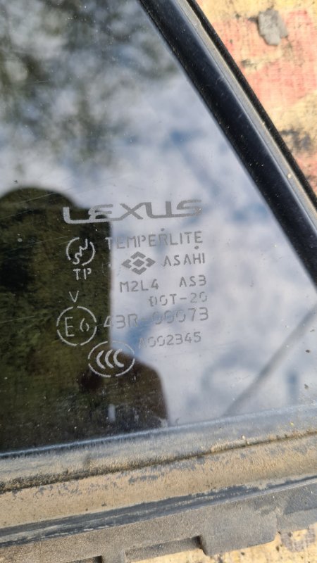Форточка двери Lexus Rx330 MCU38 3MZ-FE 2003 задняя левая