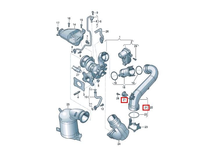 Датчик давления турбины Jetta 2021 JEM DGXA