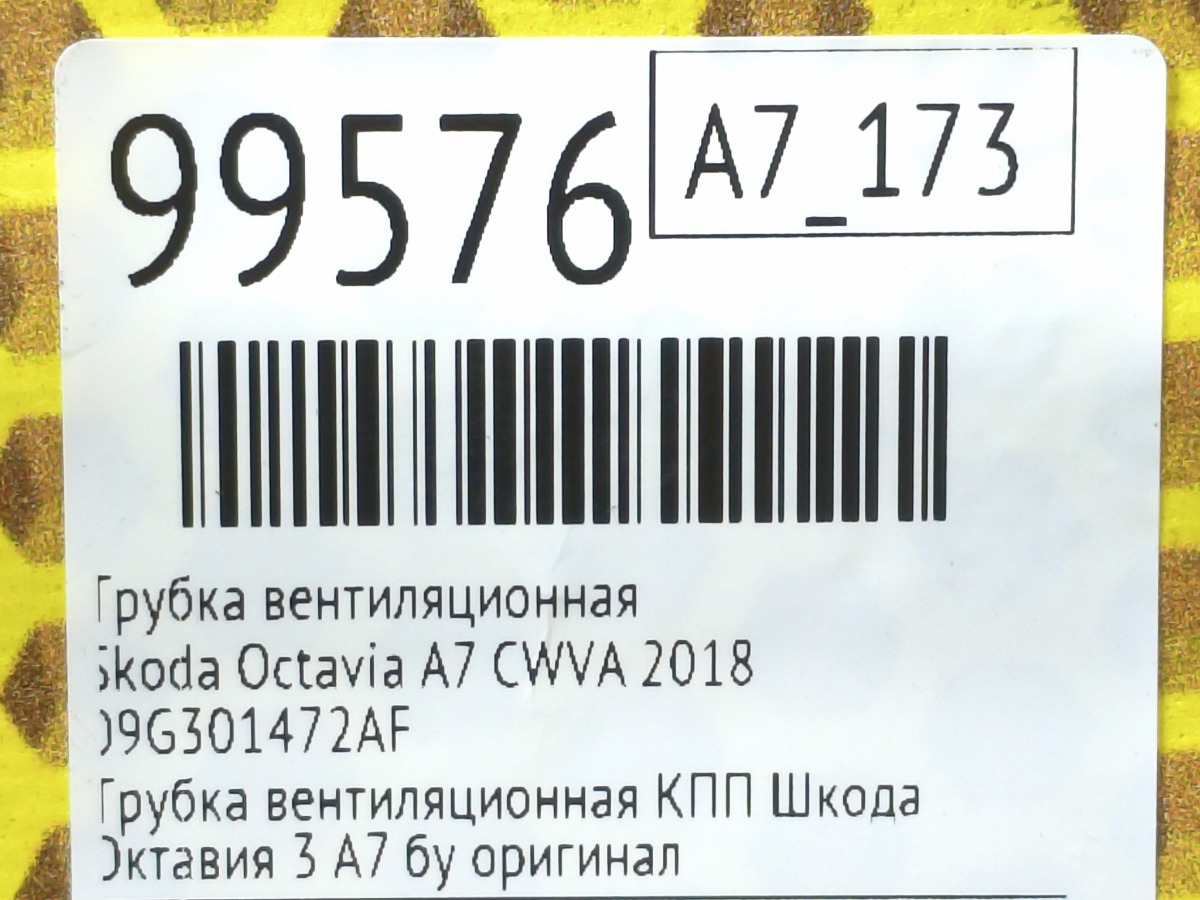 Трубка вентиляционная Octavia 2018 A7 CWVA