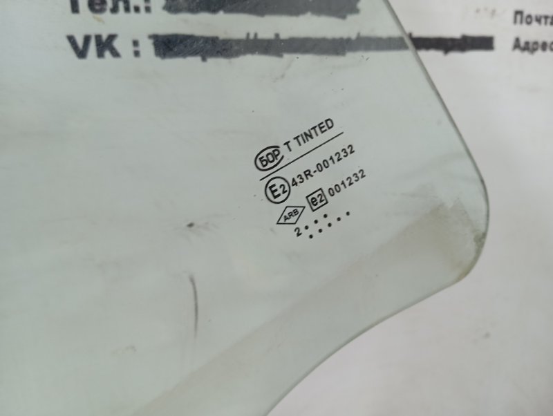 Стекло двери заднее правое LOGAN 2012 K7JA710