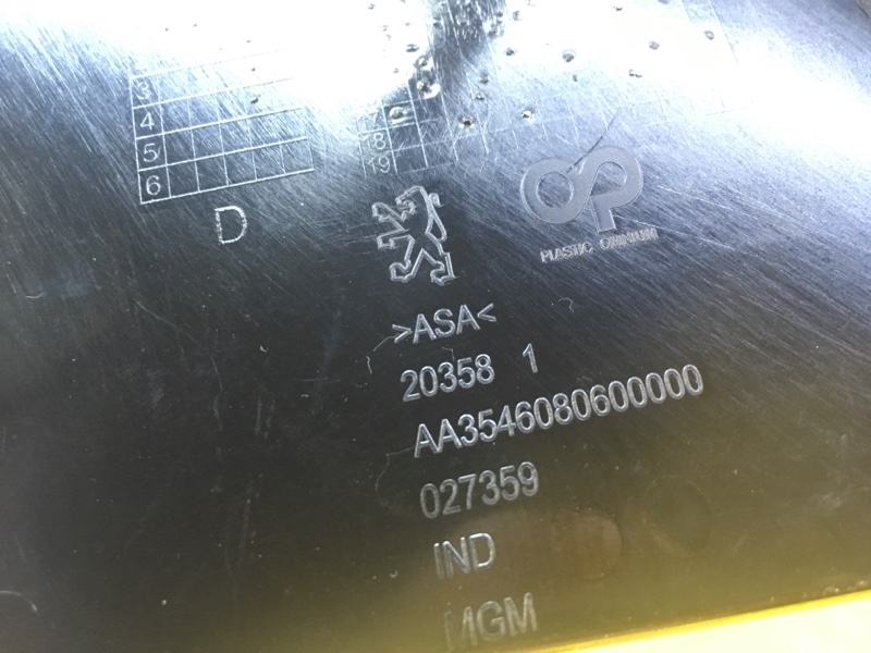 Накладка бампера передняя правая Peugeot 308 1 Накладка бампера передняя правая Peugeot 308 1