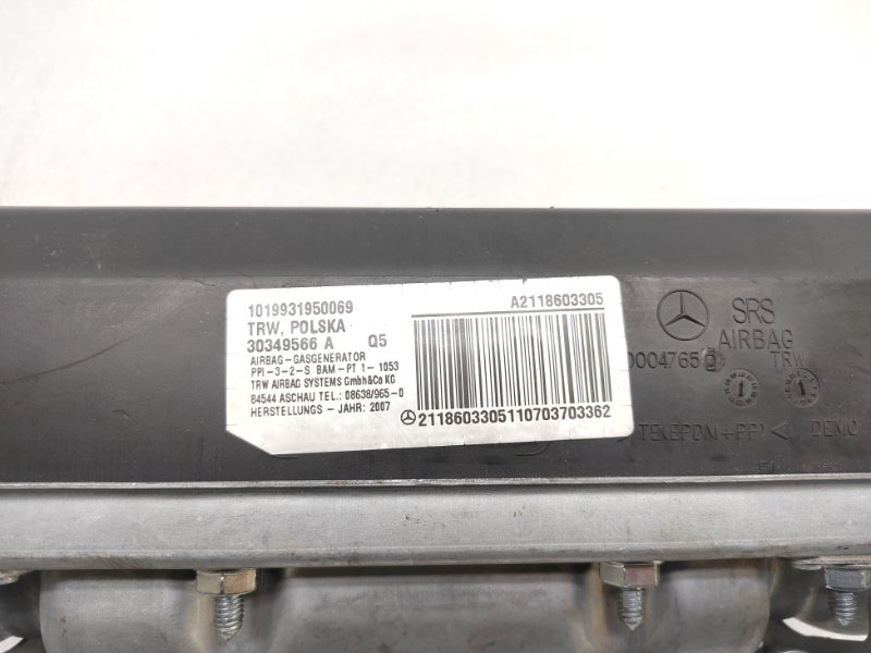 Подушка безопасности пассажира E-Class 2007 W211 OM642.920 Подушка безопасности пассажира E-Class 2007 W211 OM642.920