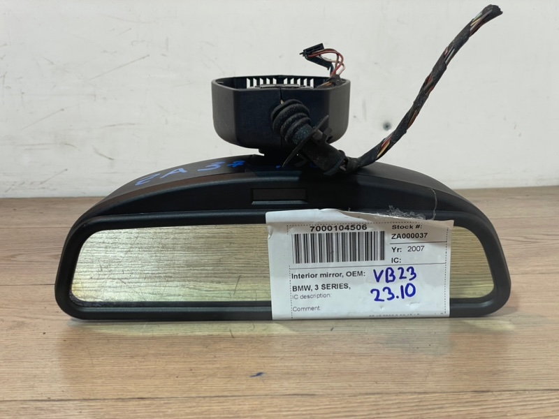 Зеркало салонное BMW 3-Series 2007 VB23 N52B25A 7070442-06 контрактная