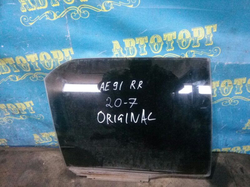 Стекло двери Toyota Corolla AE91 5A 1989 заднее правое