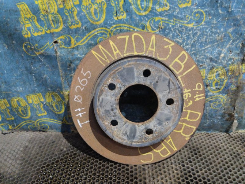 Тормозной диск Mazda 3 BL Z6 2011 задний