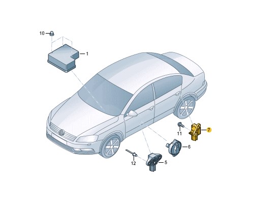 Датчик Air Bag задний Passat 2012 362 CDAB Датчик Air Bag задний Passat 2012 362 CDAB