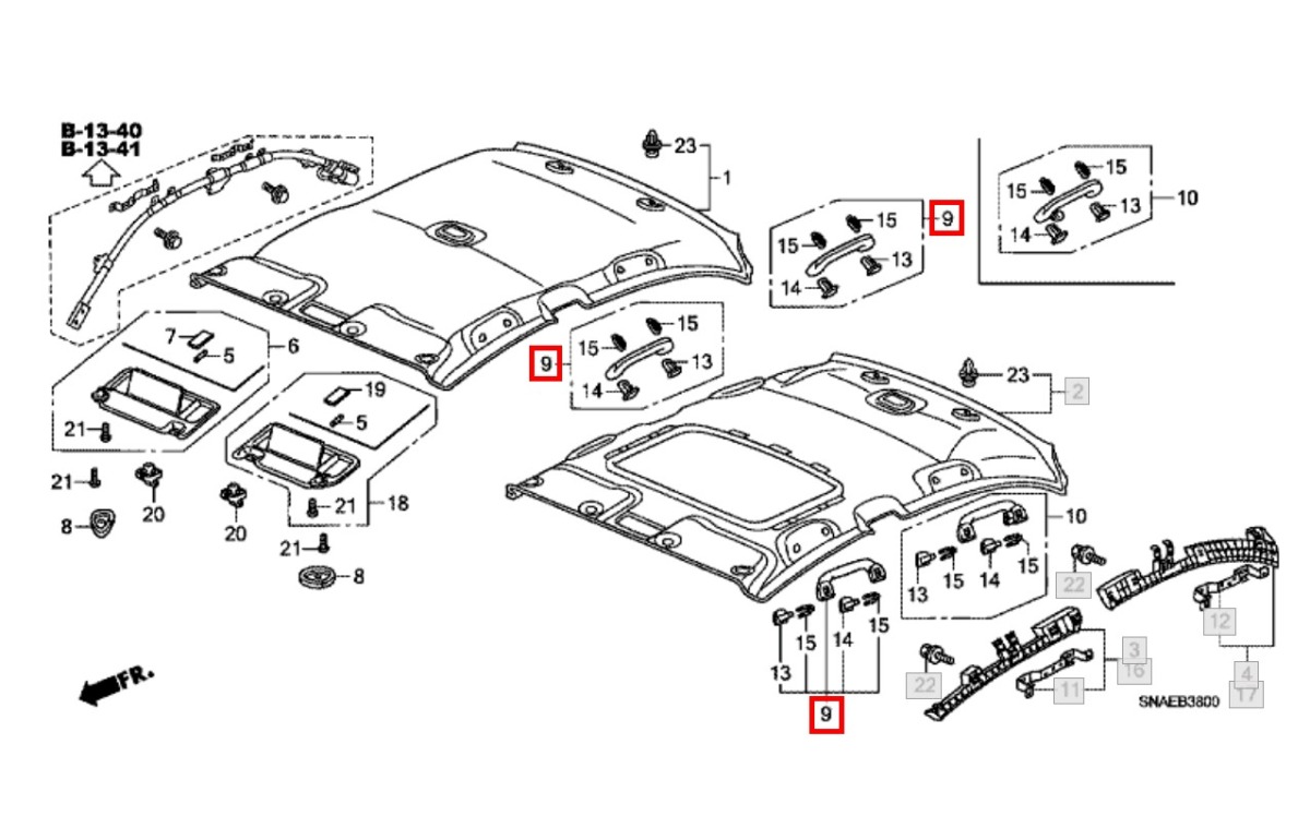 Ручка потолка передняя Civic 2008 FD R18A1 Ручка потолка передняя Civic 2008 FD R18A1