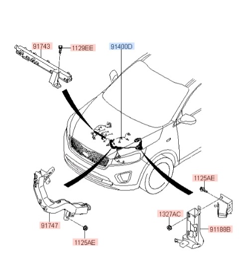 Проводка Двигателя Sorento 2015 UM D4HA