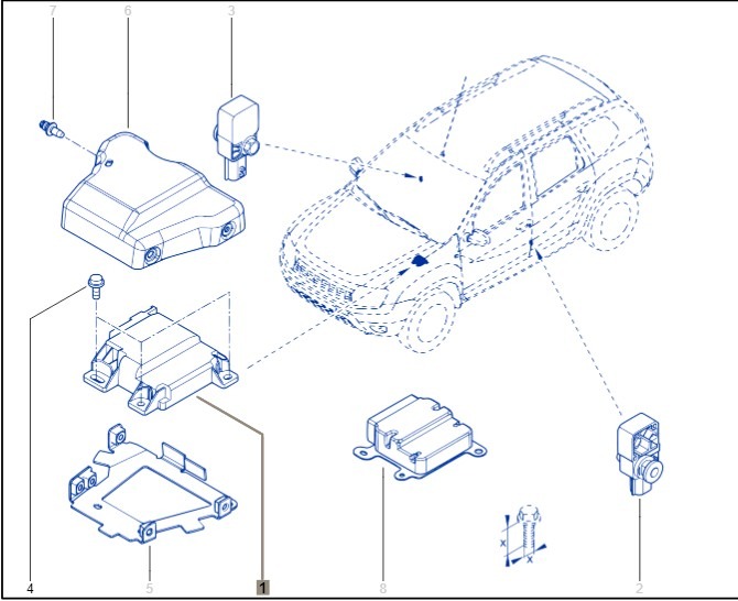 Блок управления Air Bag Duster 2015 HSM F4R