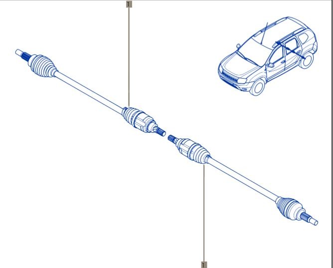 Привод задний правый Renault Duster HSM F4R