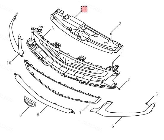 Накладка замка капота Coolray 2022 SX11