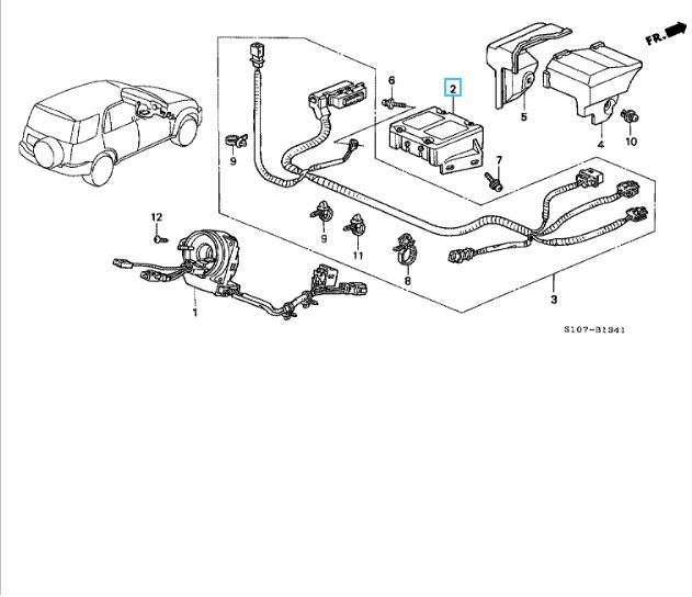 Блок управления Air Bag Honda CR-V RD B20Z Блок управления Air Bag Honda CR-V RD B20Z