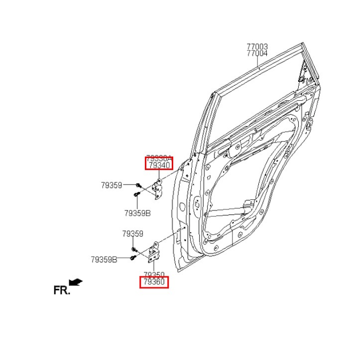 Петля двери Sorento 2014 XM D4HA