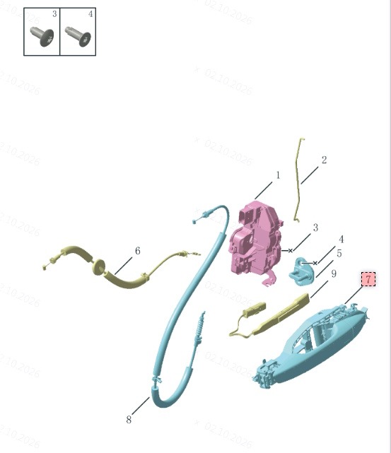 Ручка двери внешняя передняя левая Geely Tugella NL-5