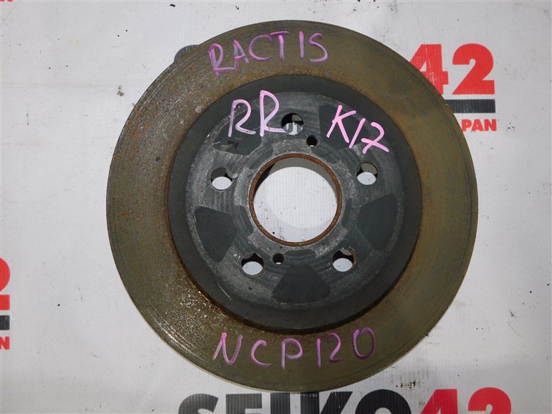 Диск тормозной Toyota Ractis NSP120 задний правый (б/у)