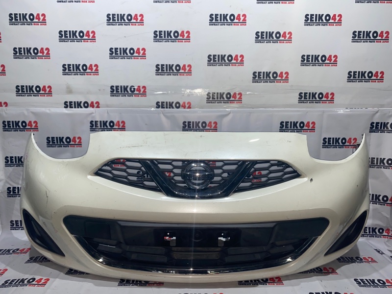 Бампер Nissan March K13 HR12DE 2015 передний (б/у)