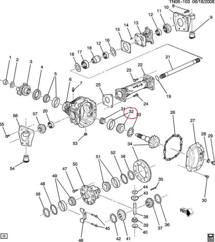Подшипник дифференциала H3
