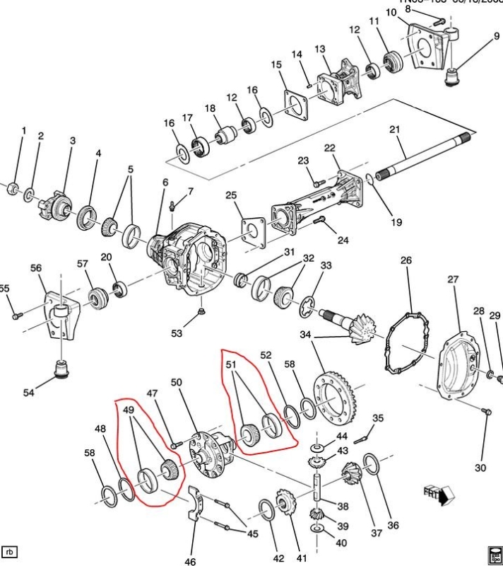 Подшипник дифференциала H3