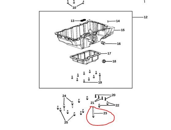 Болт масляного поддона двигателя Wrangler Болт масляного поддона двигателя Wrangler