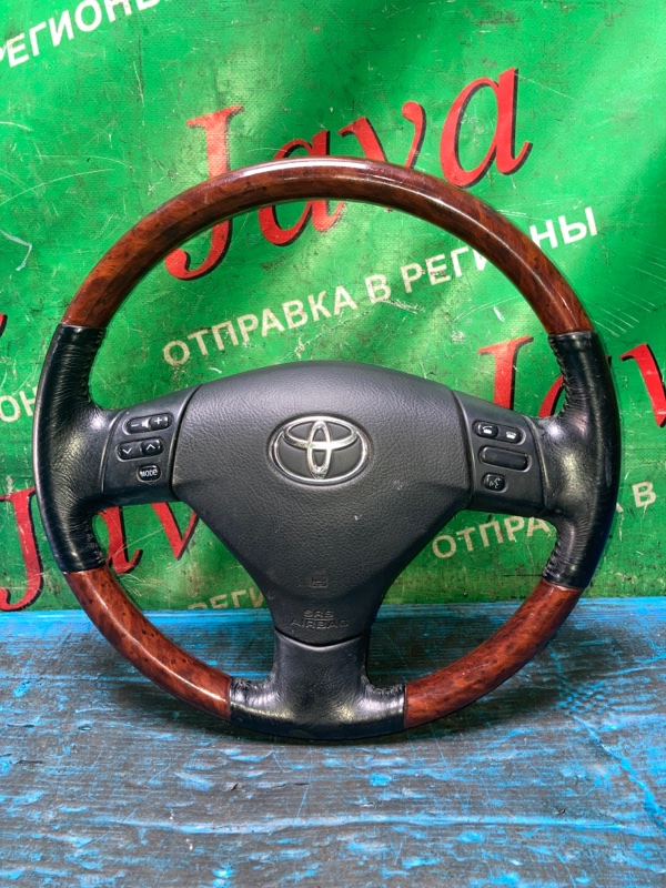 Руль Toyota Harrier ACU30 2AZ-FE 2007 передний (б/у) БЕЗ ПАТРОНА AIR BAG. МУЛЬТИРУЛЬ. ПОТЕРТ.