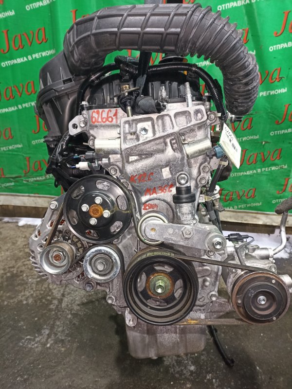 Двигатель Suzuki Solio MA36S K12C 2016 (б/у) ПРОБЕГ-25000КМ. 2WD. КОСА+КОМП. ПОД А/Т. СТАРТЕР В КОМПЛЕКТЕ.