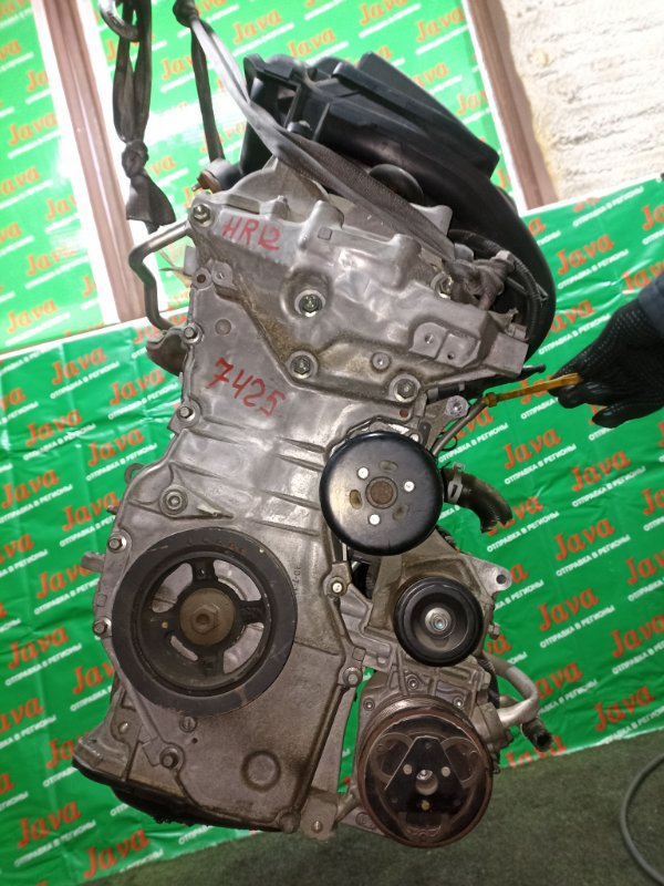 Двигатель Nissan March K13 HR12DE 2011 (б/у) ПРОБЕГ-33000КМ. 2WD. ПОД А/Т. ПРОДАЖА БЕЗ  КАТАЛИЗАТОРА. СТАРТЕР В КОМПЛЕКТЕ. БЕЗ ГЕНЕРАТОРА.