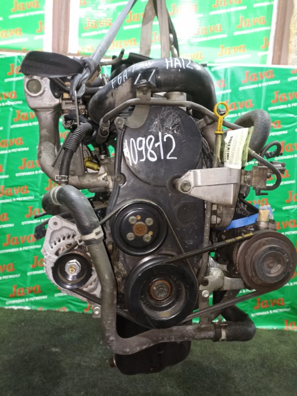 Двигатель Suzuki Alto HA12S F6A-T 1999 (б/у) ПРОБЕГ-59000КМ. 2WD. WORKS . КОСА+КОМП. ПОД А/Т. СТАРТЕР В КОМПЛЕКТЕ.