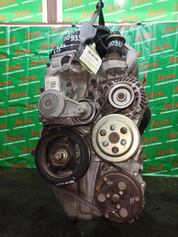 Двигатель Honda Fit GE6 L13A 2012 (б/у) ПРОБЕГ-59000КМ. 2WD. 2-Я МОД. КОСА+КОМП. ЭЛЕКТРО ЗАСЛОНКА. ПОД А/Т. СТАРТЕР В КОМПЛЕКТЕ.