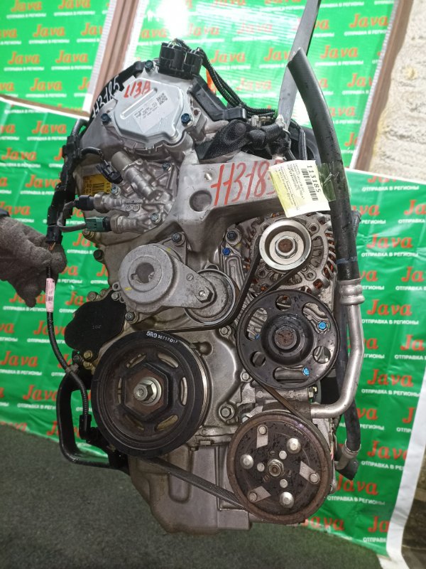 Двигатель Honda Fit GK3 L13B 2013 (б/у) ПРОБЕГ-42000КМ. 2WD. 1-Я МОД. КОСА+КОМП. ПОД А/Т. СТАРТЕР В КОМПЛЕКТЕ.