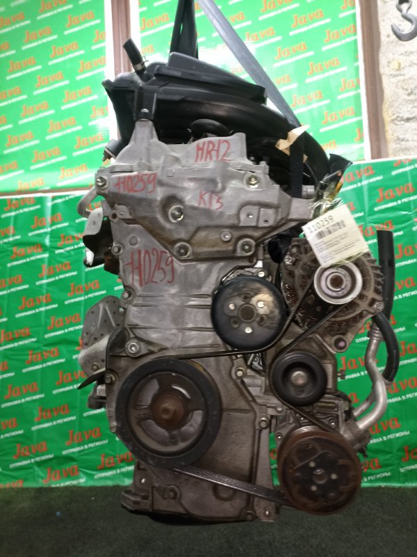 Двигатель Nissan March K13 HR12DE 2011 (б/у) ПРОБЕГ-23000КМ. 2WD. +КОМП. ЭЛЕКТРО ЗАСЛОНКА. ПОД А/Т. СТАРТЕР В КОМПЛЕКТЕ.