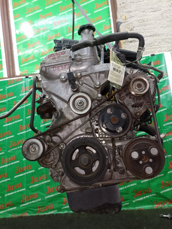 Двигатель Mazda Demio DE3FS ZJ-VE 2010 (б/у) ПРОБЕГ-67000КМ. 2WD. +КОМП. ПОД А/Т. ЭЛЕКТРО ЗАСЛОНКА. СТАРТЕР В КОМПЛЕКТЕ.