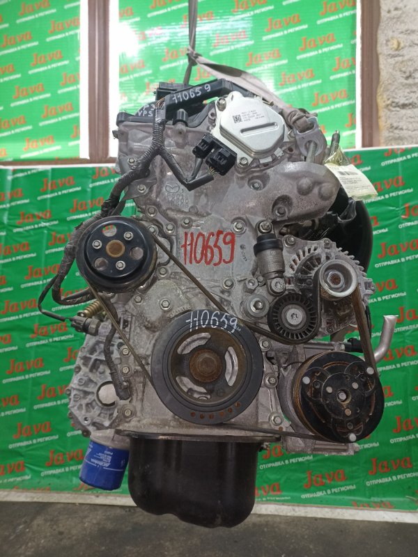 Двигатель Mazda Demio DEJFS P3-VPS 2013 (б/у) ПРОБЕГ-43000КМ. 2WD. +КОМП. ПОД А/Т. СТАРТЕР В КОМПЛЕКТЕ.