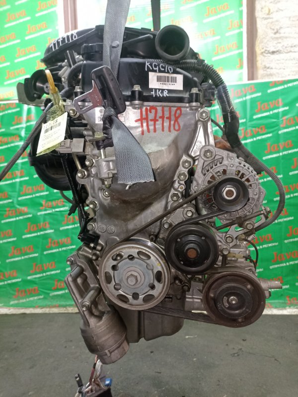 Двигатель Toyota Passo KGC10 1KR-FE 2008 (б/у) ПРОБЕГ-36000КМ. 2WD. КОСА+КОМП. МЕХ.ЗАСЛОНКА. ПОД А/Т. СТАРТЕР В КОМПЛЕКТЕ